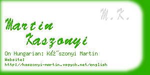 martin kaszonyi business card